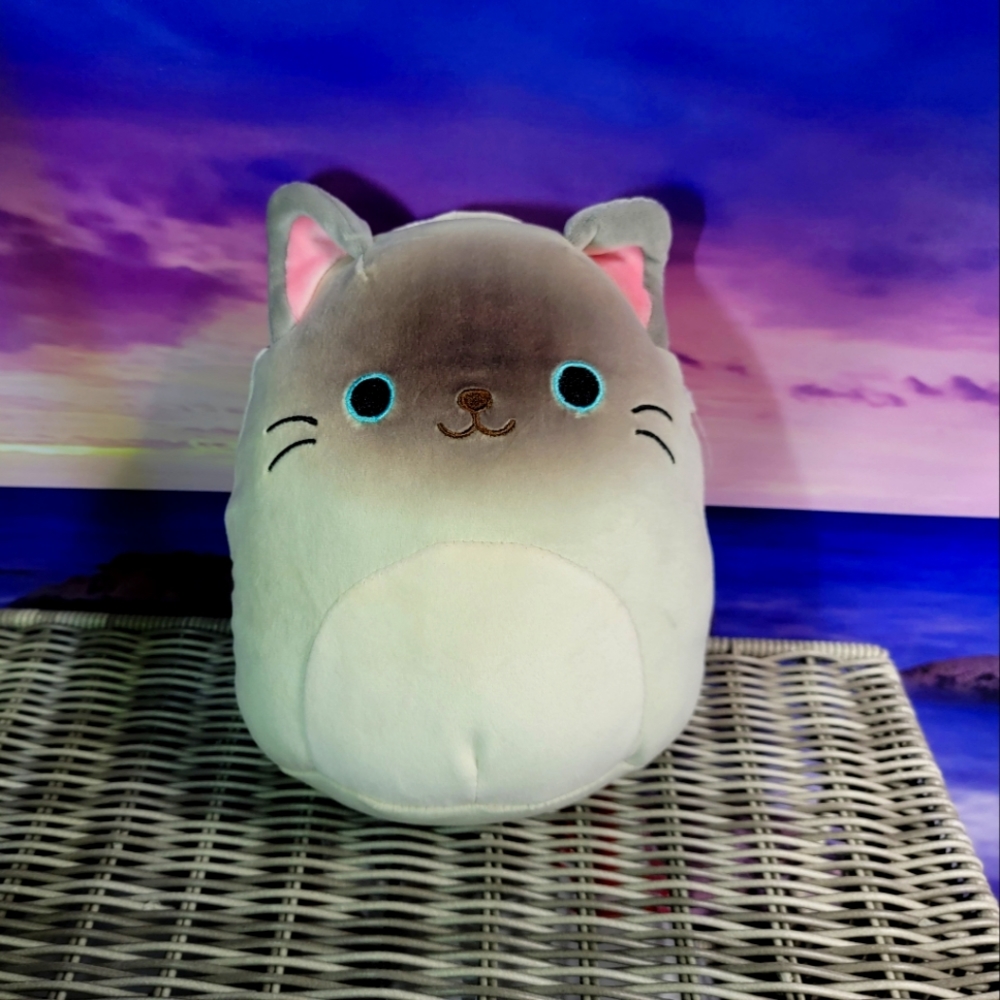 Squishmallows 7.5" Felton The Gray Siamese Cat Soft Plush Stuffed Animal Pillow